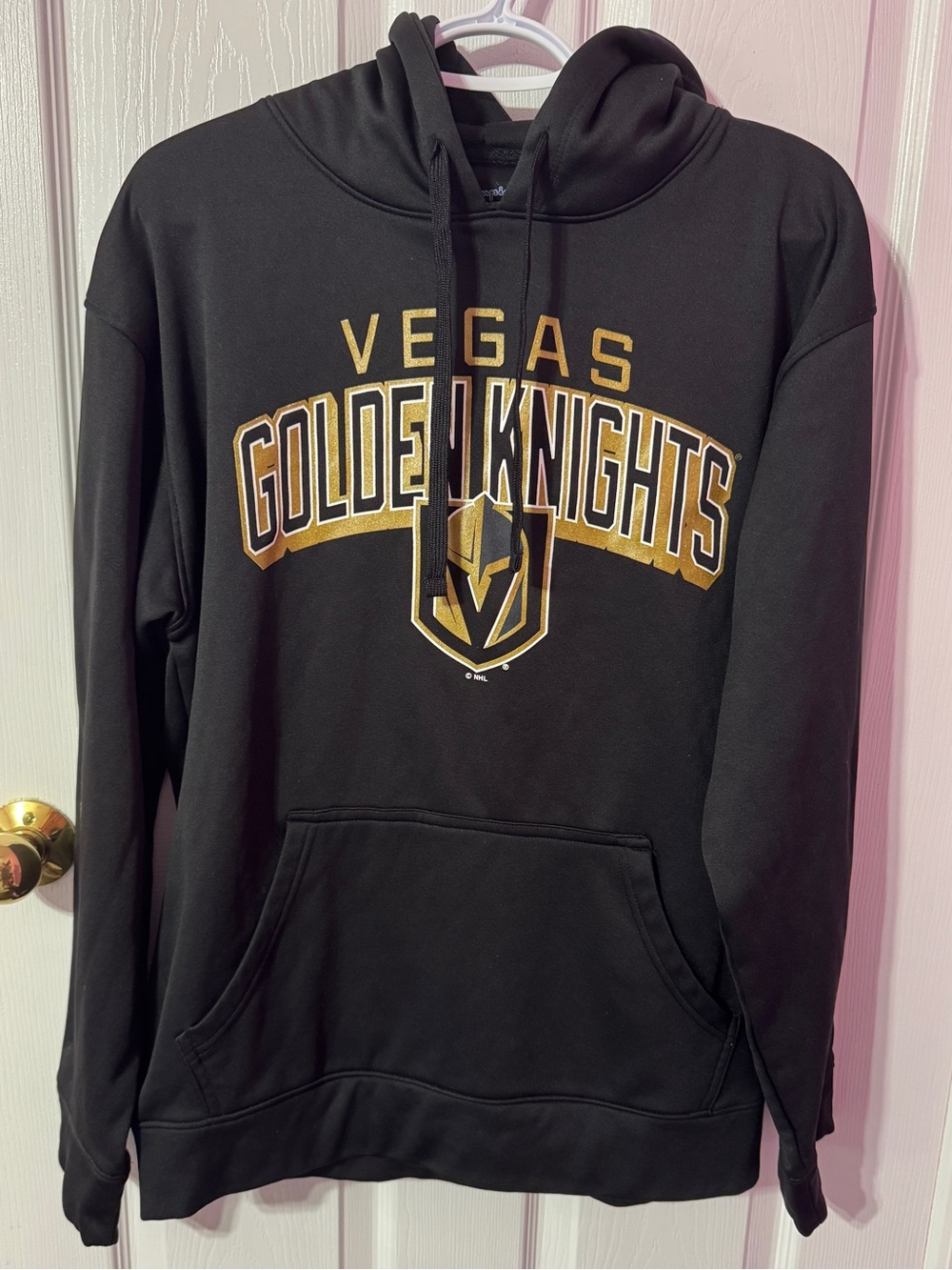 Champion Black Vegas Golden Knights Logo Hoodie